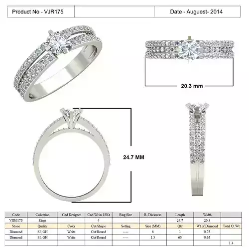 Side Stone Ring With Diamond 4