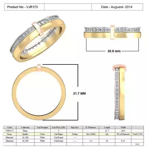 Golden Ring With Diamonds