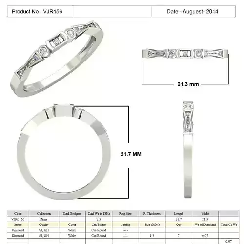 Thin Simple Ring With Diamonds