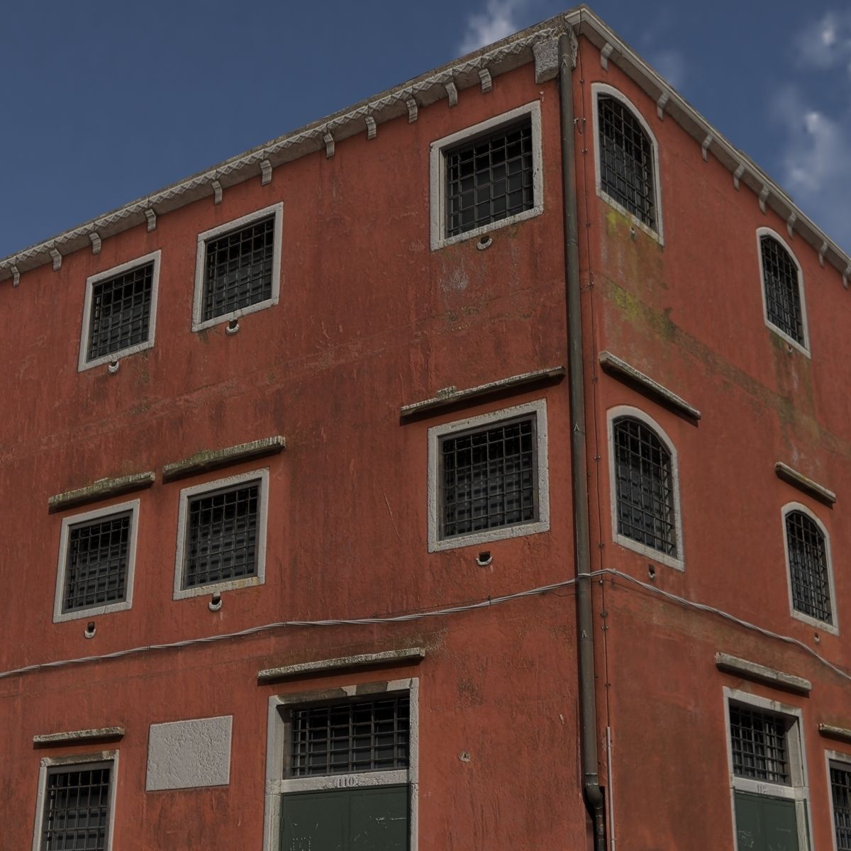 Factory Building Low Poly 138 3D model_5