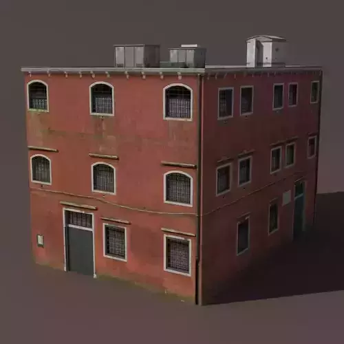  Factory Building Low Poly 138