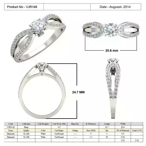 Silver Ring With Diamonds