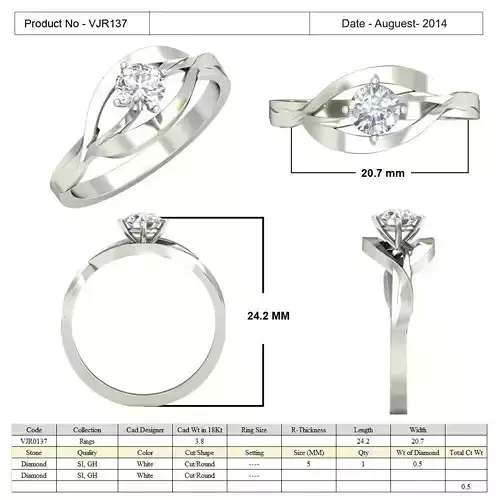 Spiral Engagement Ring With Diamond 11