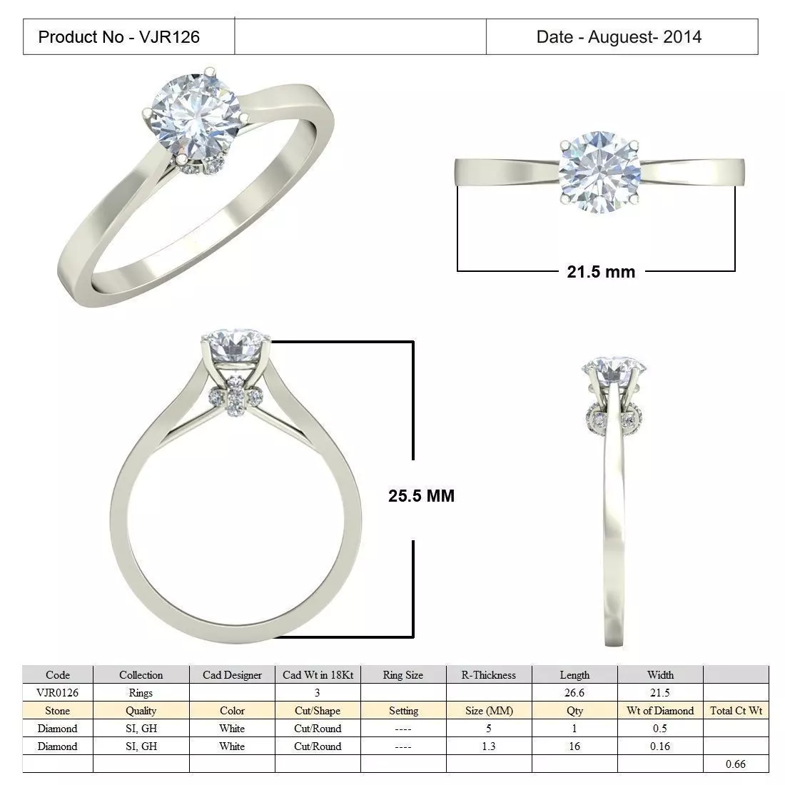 Engagement Ring With Diamonds 218 3D print model_0