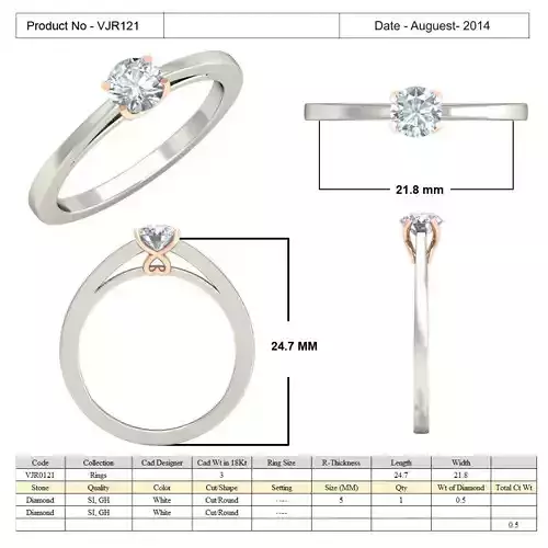 Engagement Ring With Diamond 117 3D print model