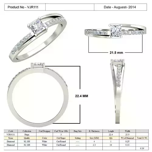 Spiral Ring With Diamonds