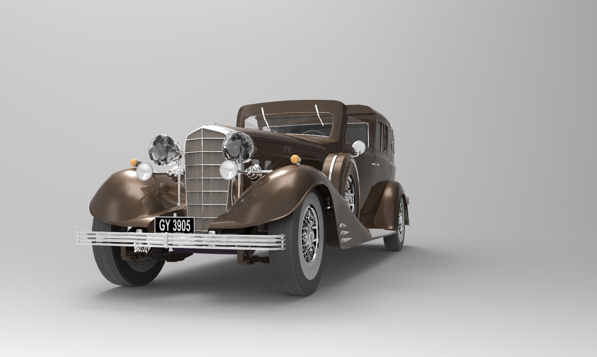 Cadillac V-16 Free 3D model_10