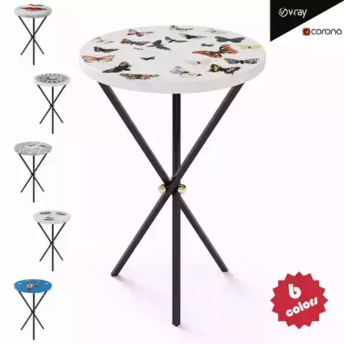 Set Coffee Table Low-poly 3D model