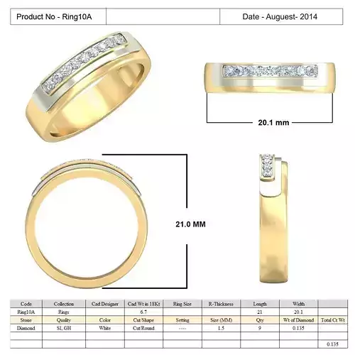 Golden Ring With Diamonds 1