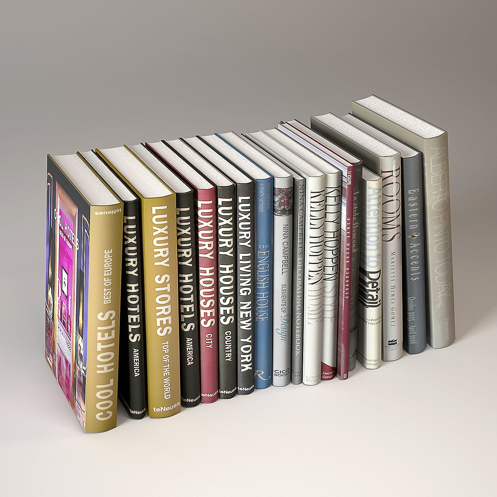 Generic Modern Books 3D model_1
