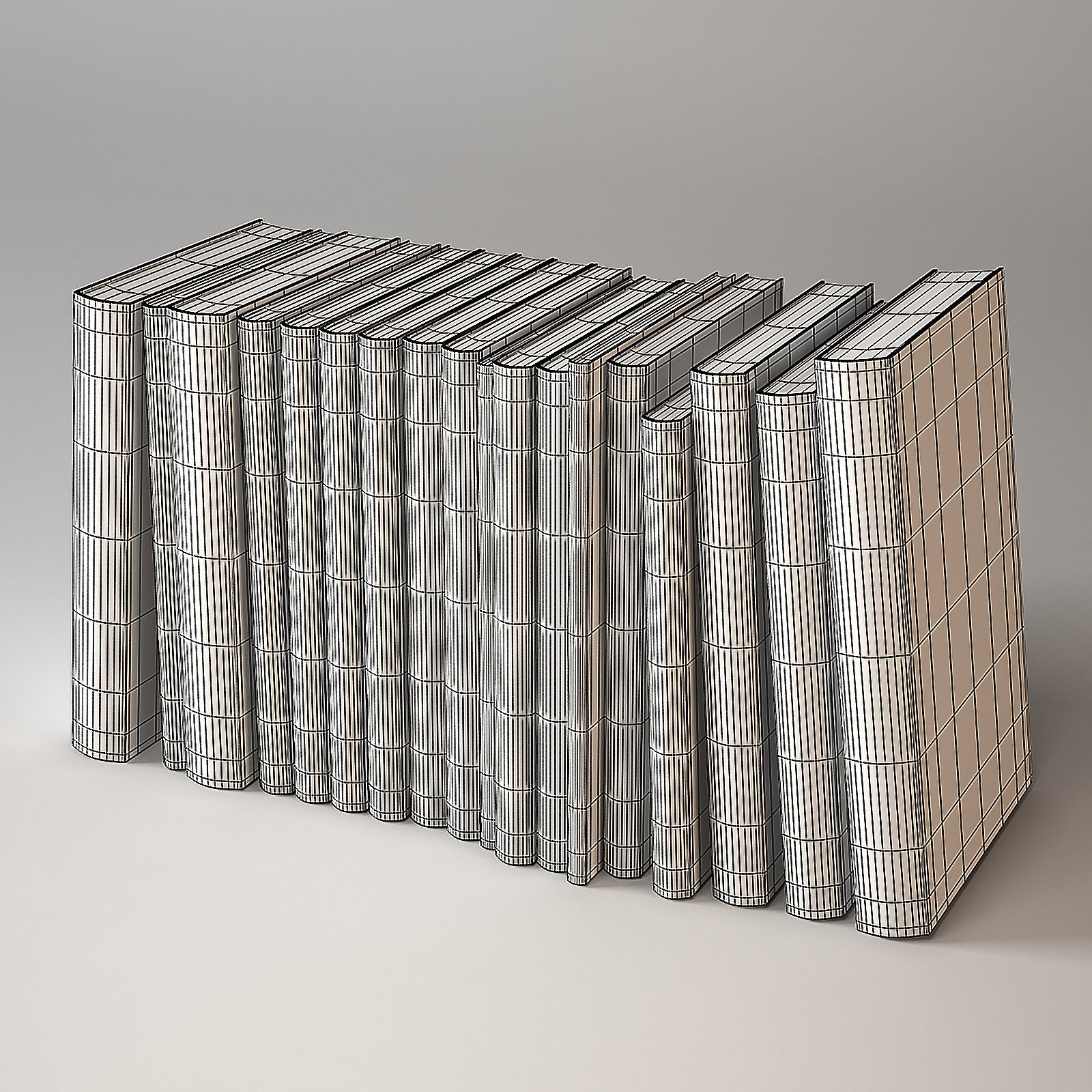 Generic Modern Books 3D model_2