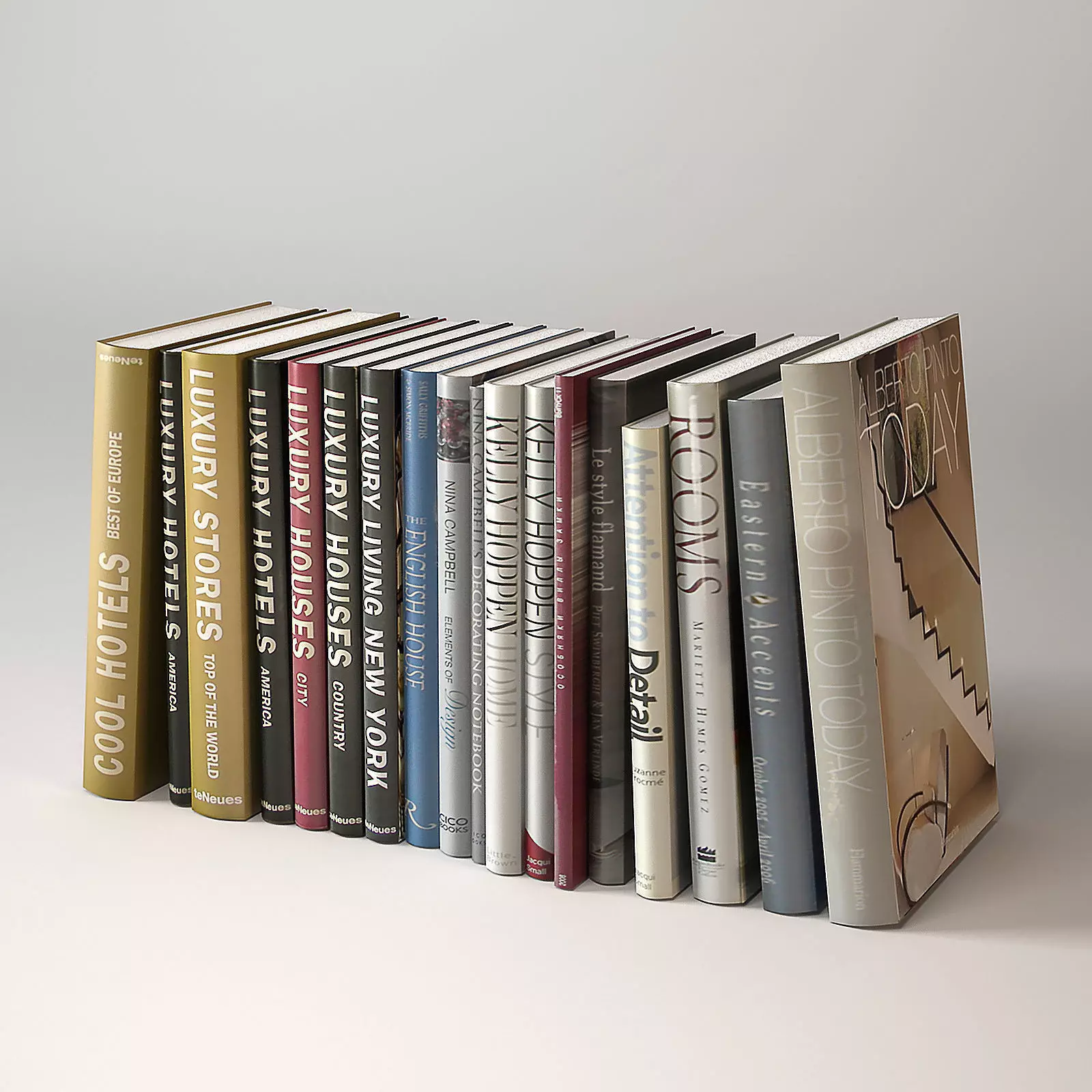 Generic Modern Books 3D model_0