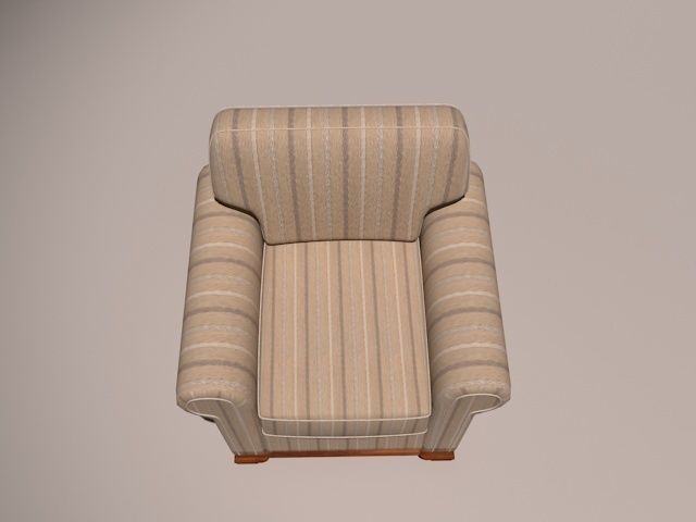 ArmChair Model English - Sillon Modelo Ingles 3D model_4