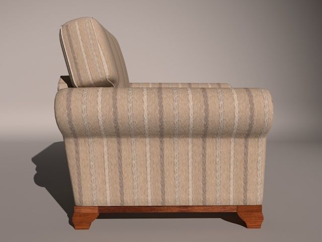 ArmChair Model English - Sillon Modelo Ingles 3D model_1
