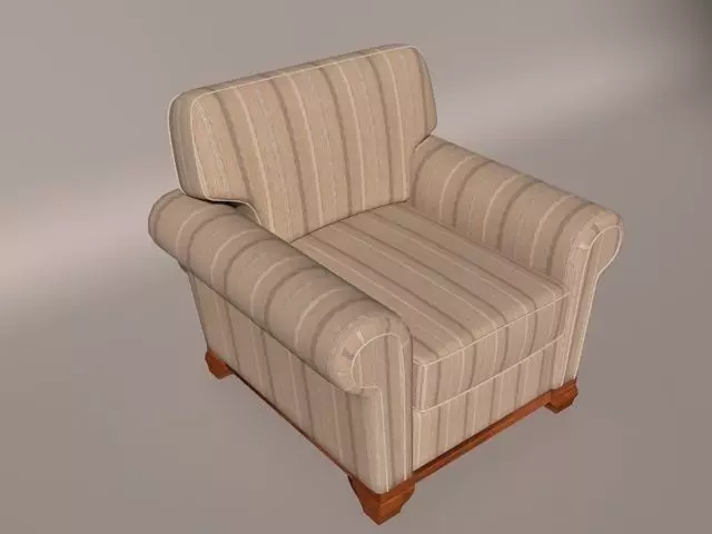 ArmChair Model English - Sillon Modelo Ingles 3D model_0