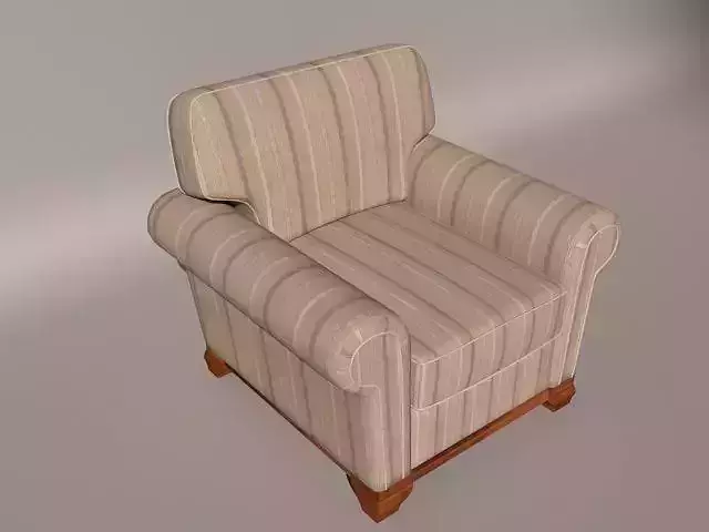 ArmChair Model English - Sillon Modelo Ingles 3D model