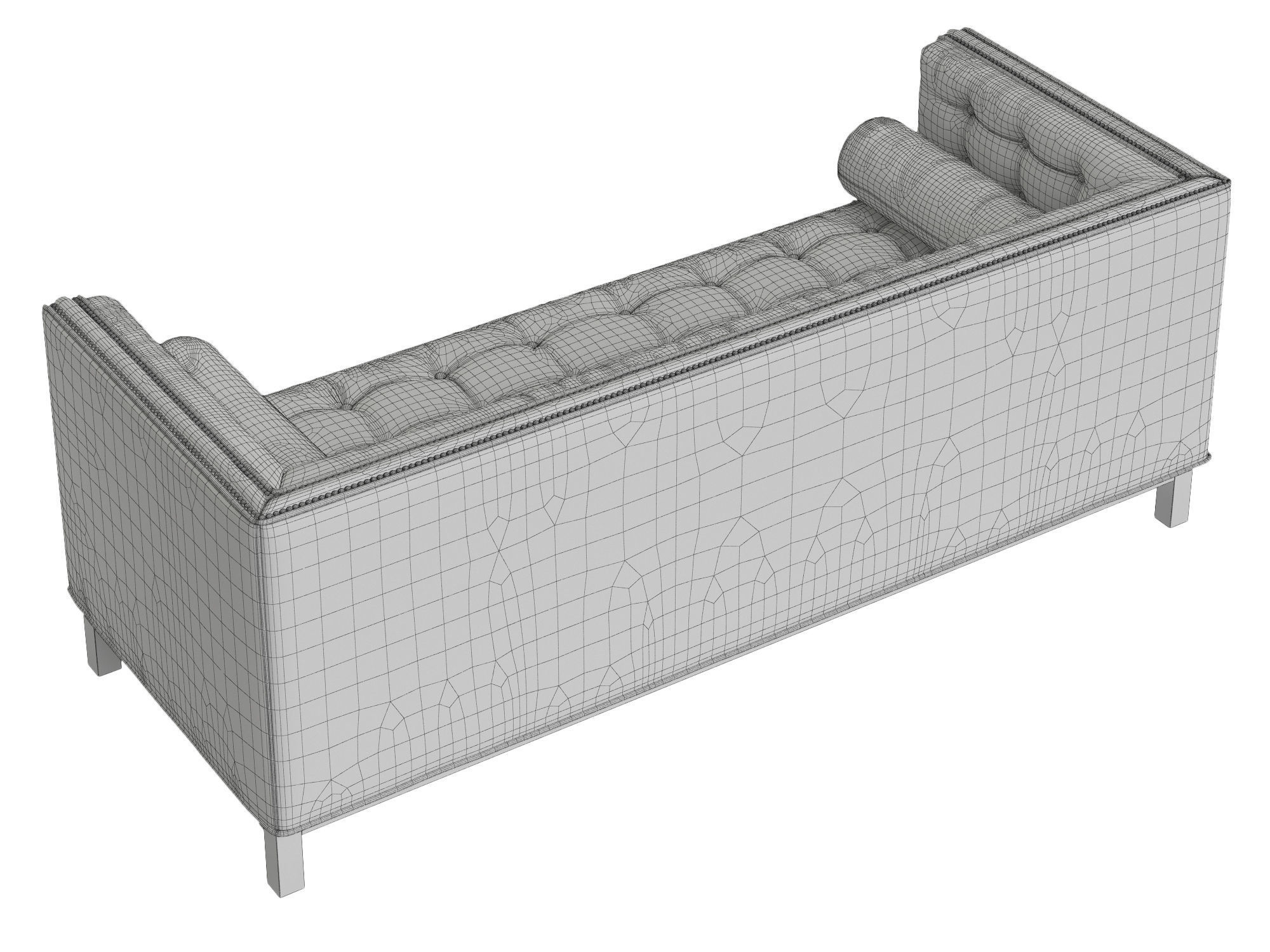Jonathan Adler Lampert Sofa with Nickel Nailhead Trim 3D model_5