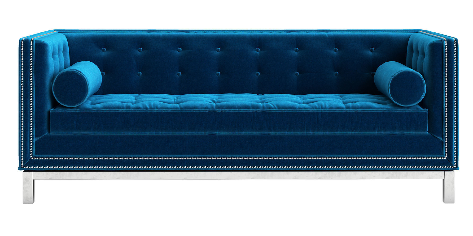 Jonathan Adler Lampert Sofa with Nickel Nailhead Trim 3D model_1