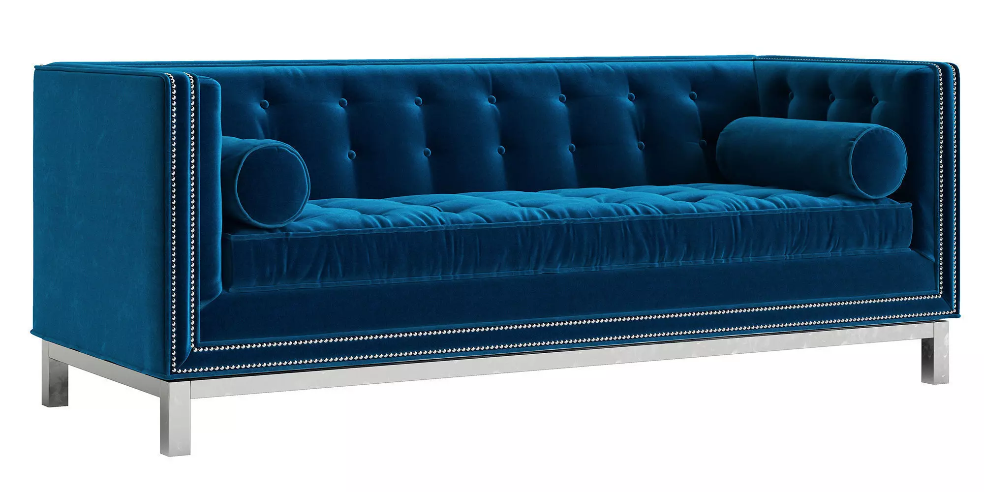 Jonathan Adler Lampert Sofa with Nickel Nailhead Trim 3D model_0