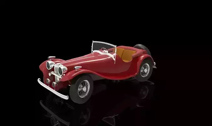 Jaguar SS100 Free 3D model