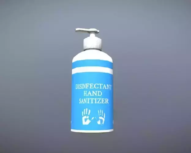 Game Ready Hand Sanitizer Anti Bacteria Pump Bottle Low-poly 3D model