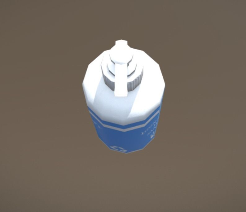 Game Ready Hand Sanitizer Anti Bacteria Pump Bottle Low-poly 3D model_6