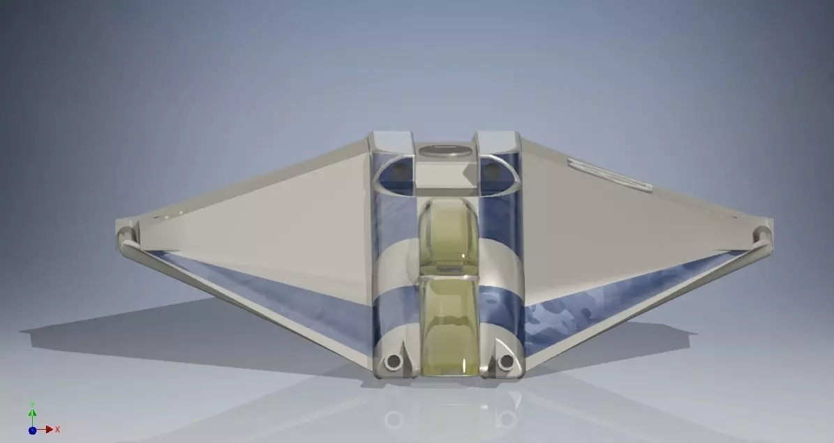 Sci-Fi spaceship Low-poly 3D model_0