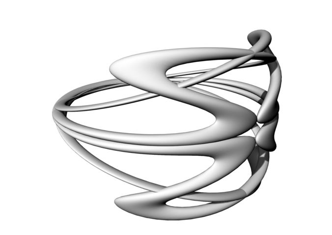 An 37 spiral ring 3D print model