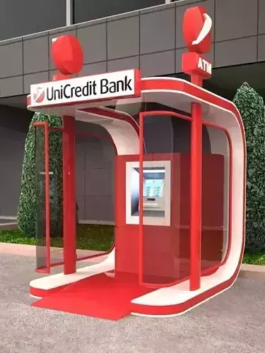 Exterior ATM kiosk 02 3D model