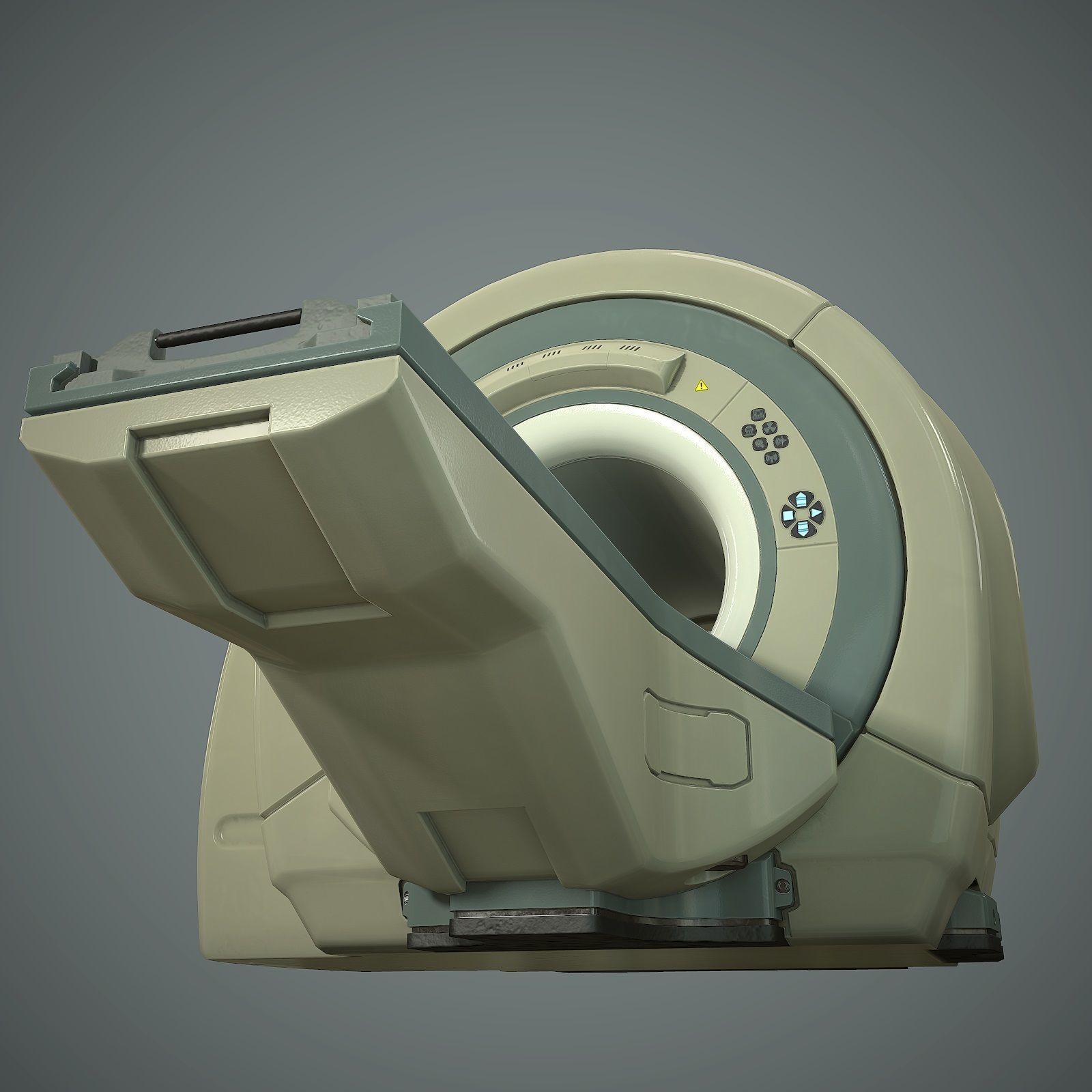 Tomograph Low-poly 3D model_4