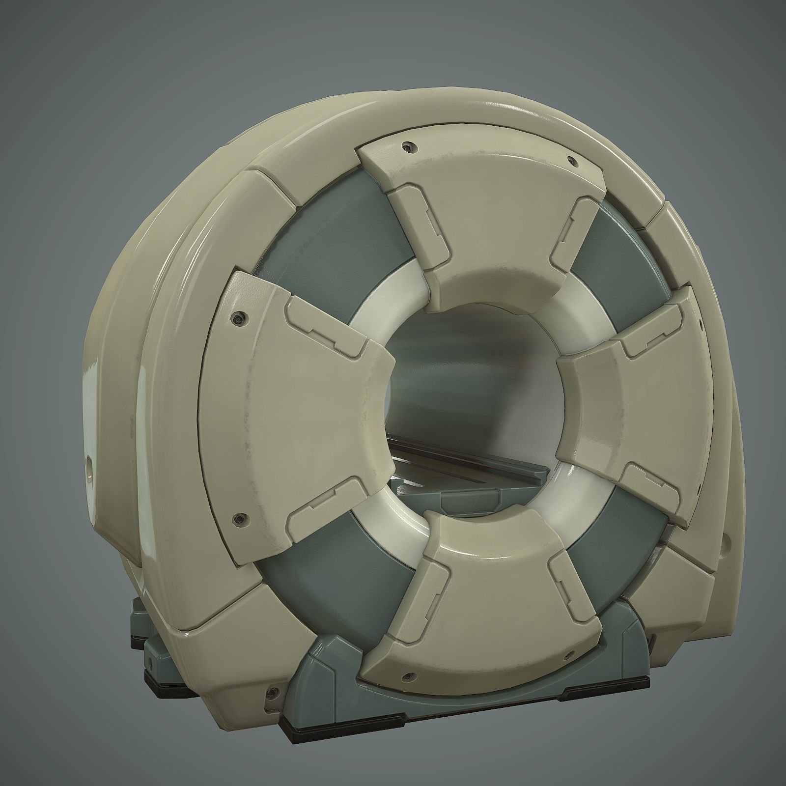 Tomograph Low-poly 3D model_7