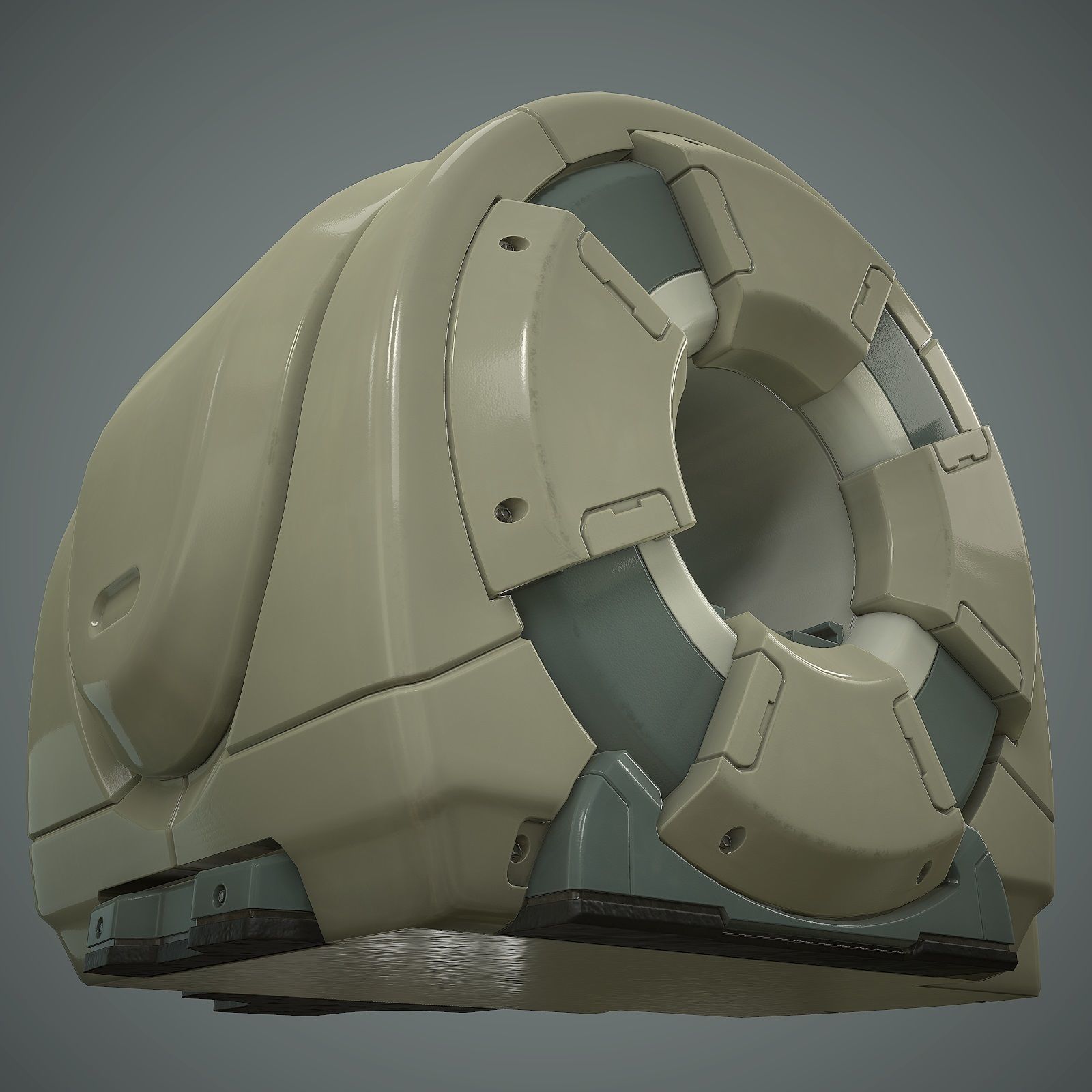 Tomograph Low-poly 3D model_10