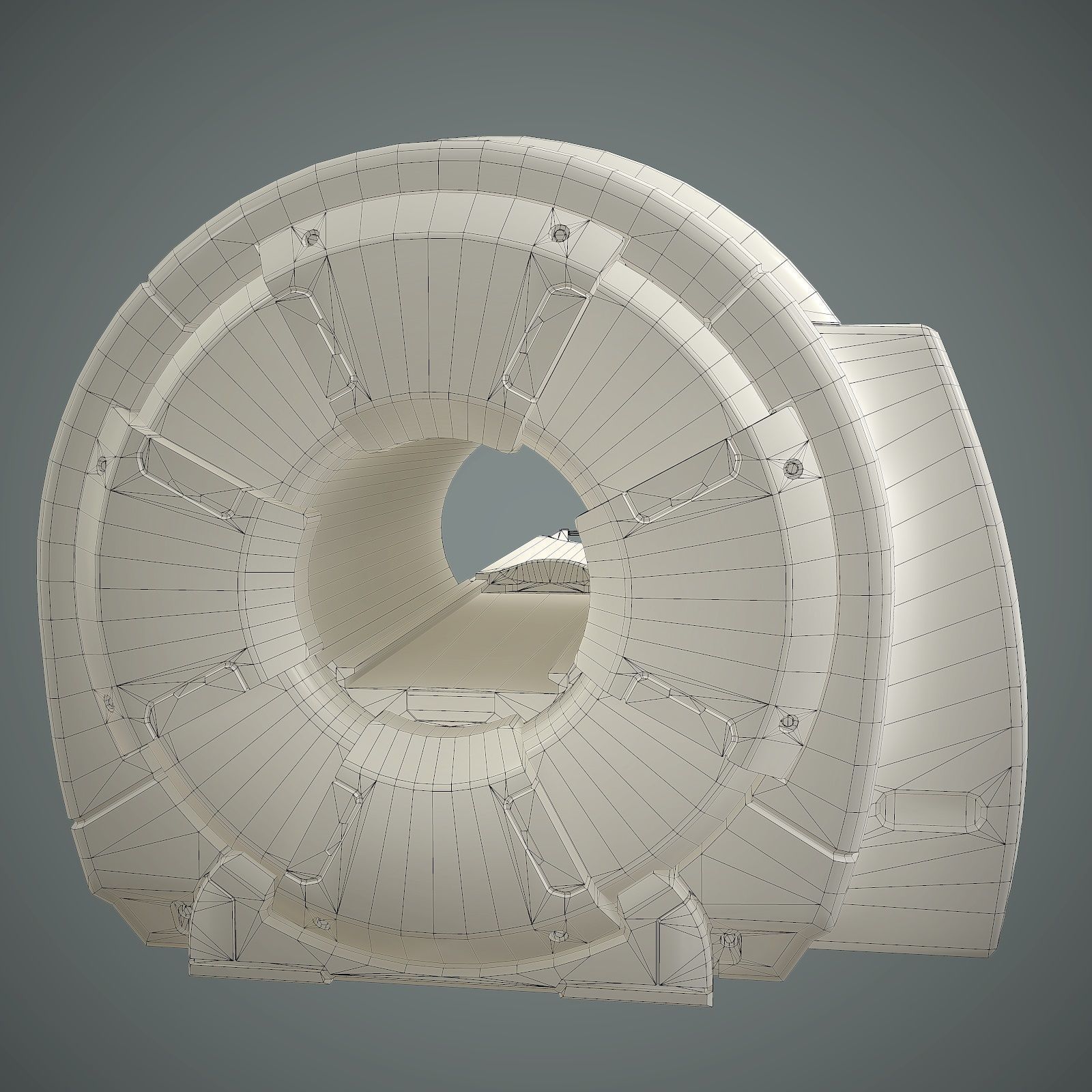 Tomograph Low-poly 3D model_14