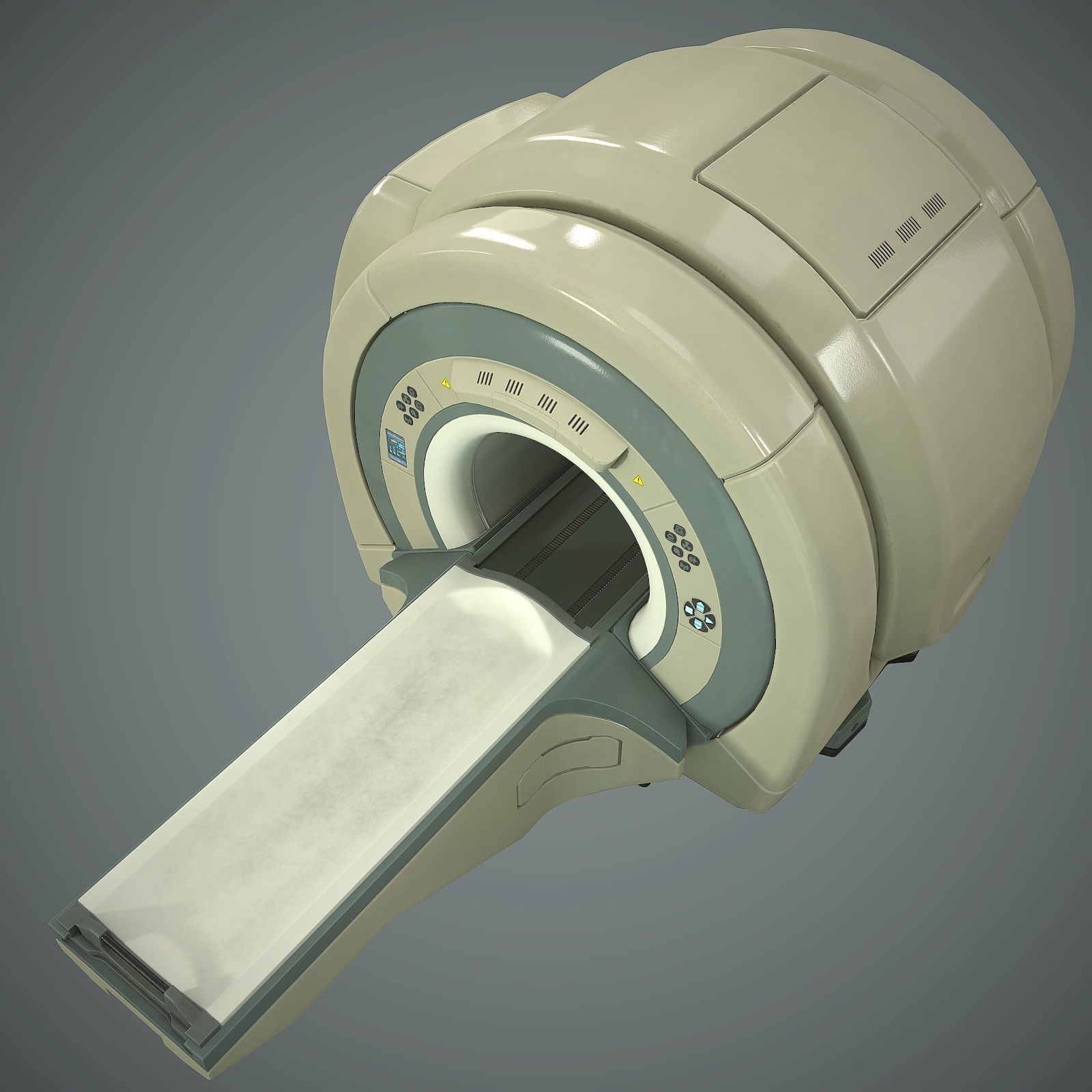Tomograph Low-poly 3D model_3