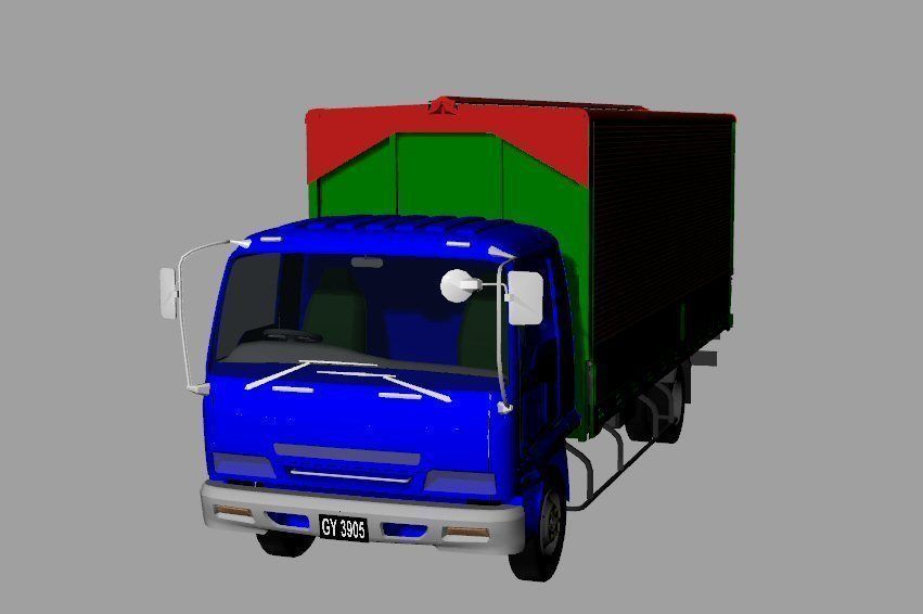 Isuzu Truck Free 3D model_7