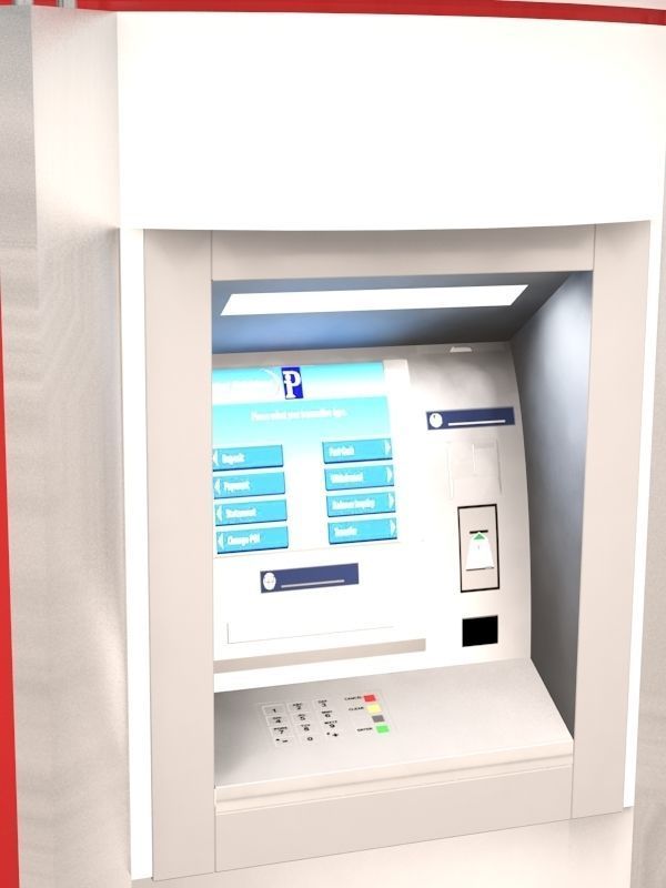 Exterior ATM kiosk 03 3D model_4