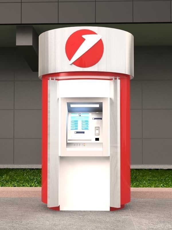 Exterior ATM kiosk 03 3D model_1