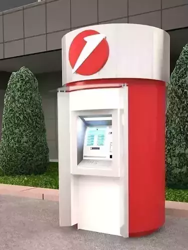 Exterior ATM kiosk 03 3D model