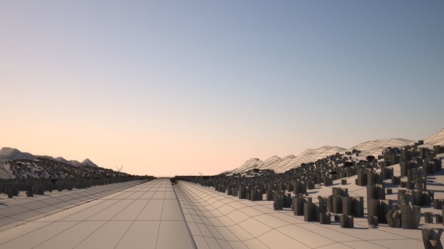 Desert road 3D model_8