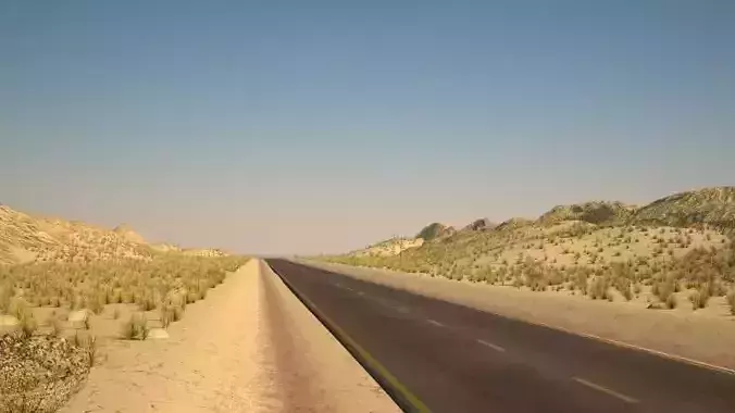Desert road 3D model