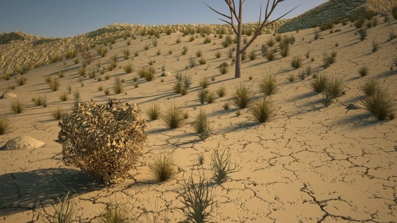 Desert road 3D model_4