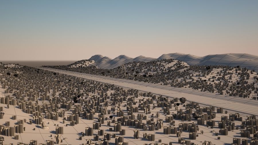 Desert road 3D model_7