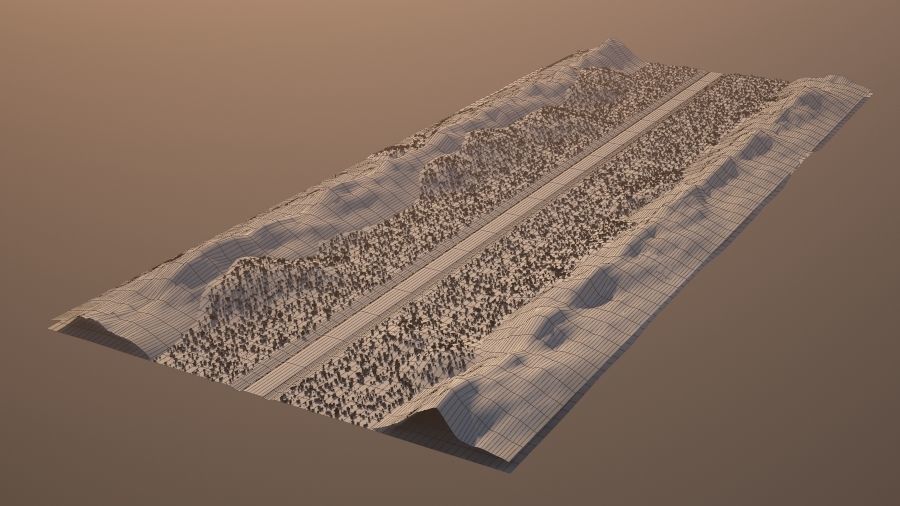 Desert road 3D model_10