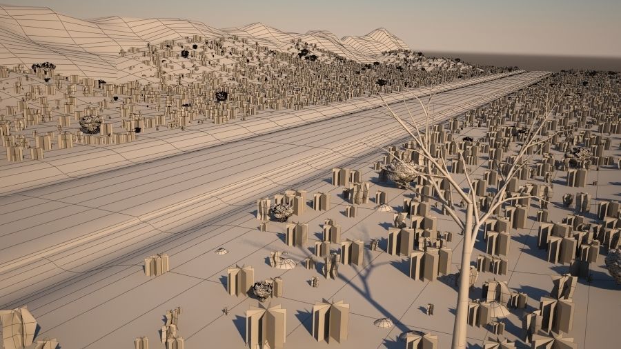 Desert road 3D model_9