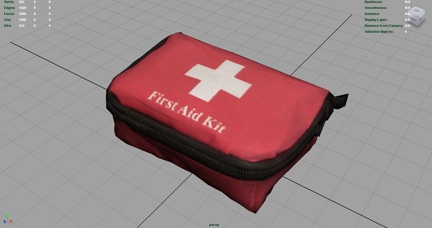 FIRST AID KIT Low-poly 3D model_1
