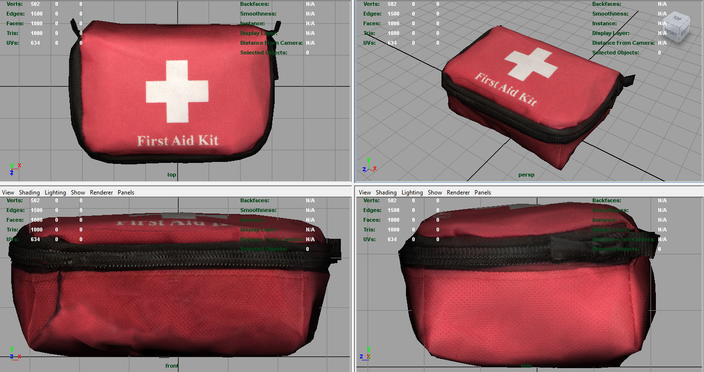 FIRST AID KIT Low-poly 3D model_6