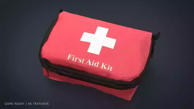 FIRST AID KIT Low-poly 3D model