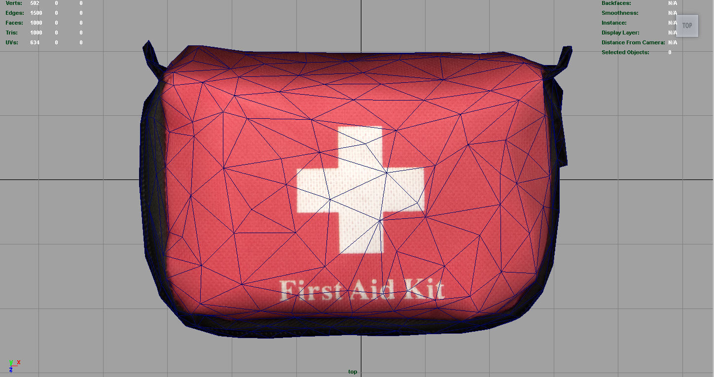 FIRST AID KIT Low-poly 3D model_9
