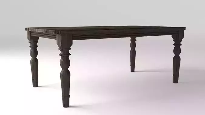 Wood table interior