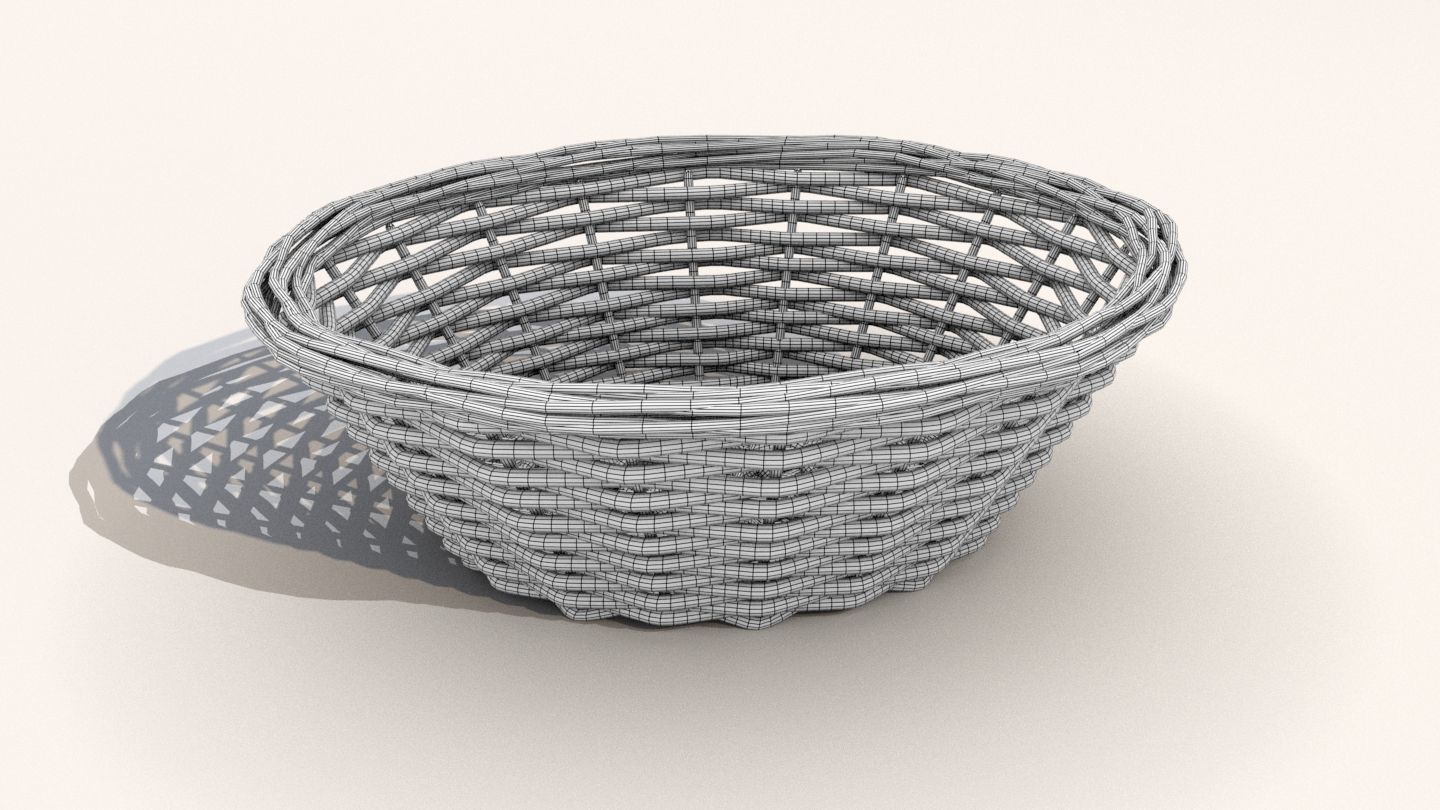Basket wicker 3D model_4
